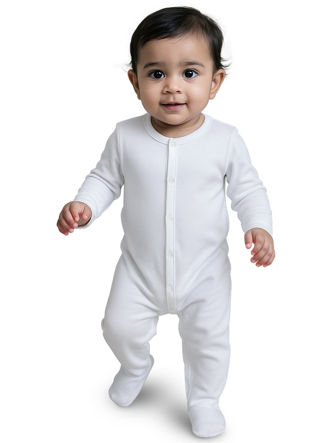 Long Sleeve Baby Boys Sleepsuits Pack of 3 made of Pure Cotton interlock Fabric